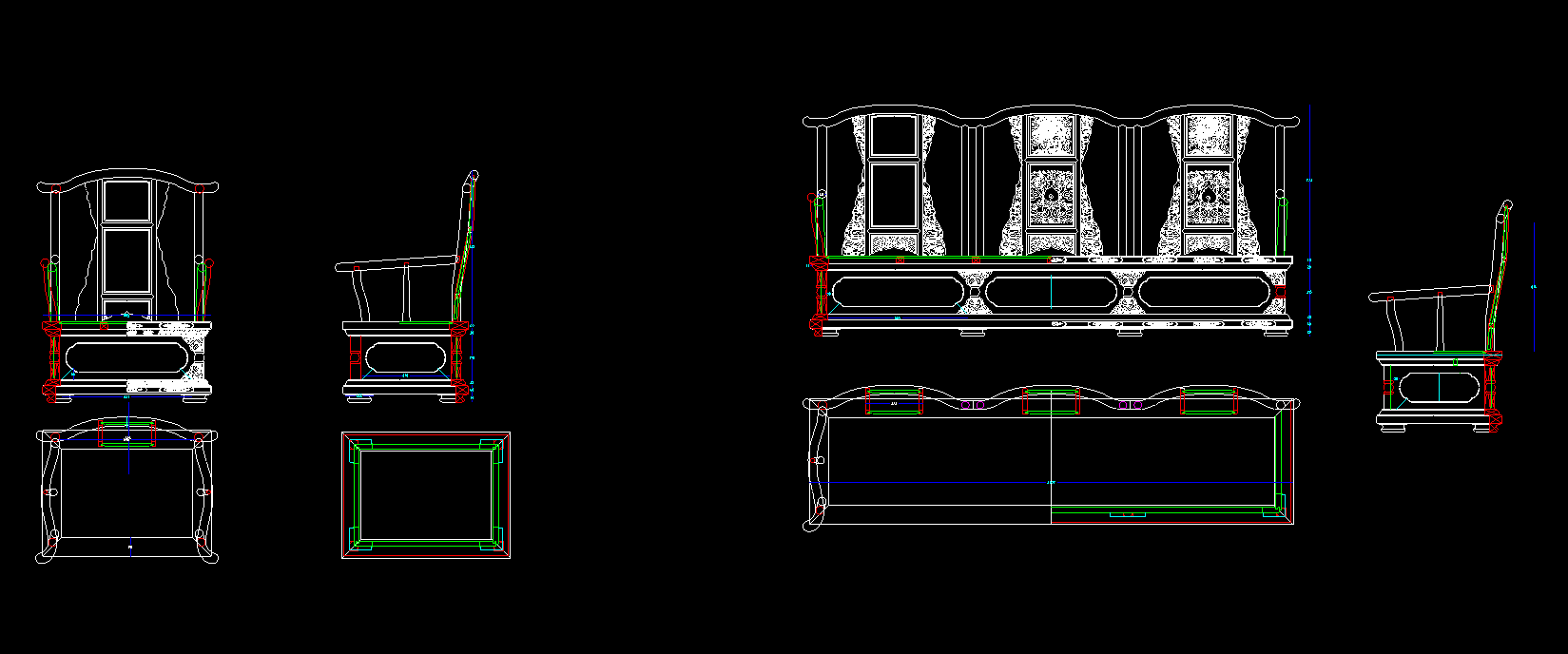 老中式家具图纸	